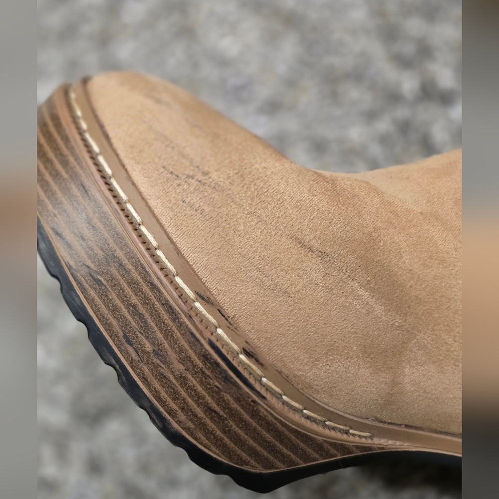 TORRID Chunky Platform Tan Lug Bootie Sz 8.5 WW - Picture 10 of 12